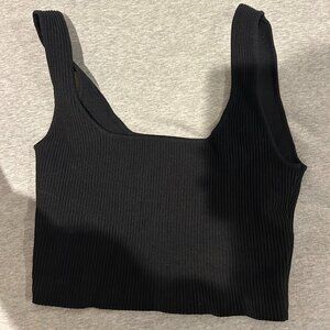 Glassons ribbed square neck top size medium